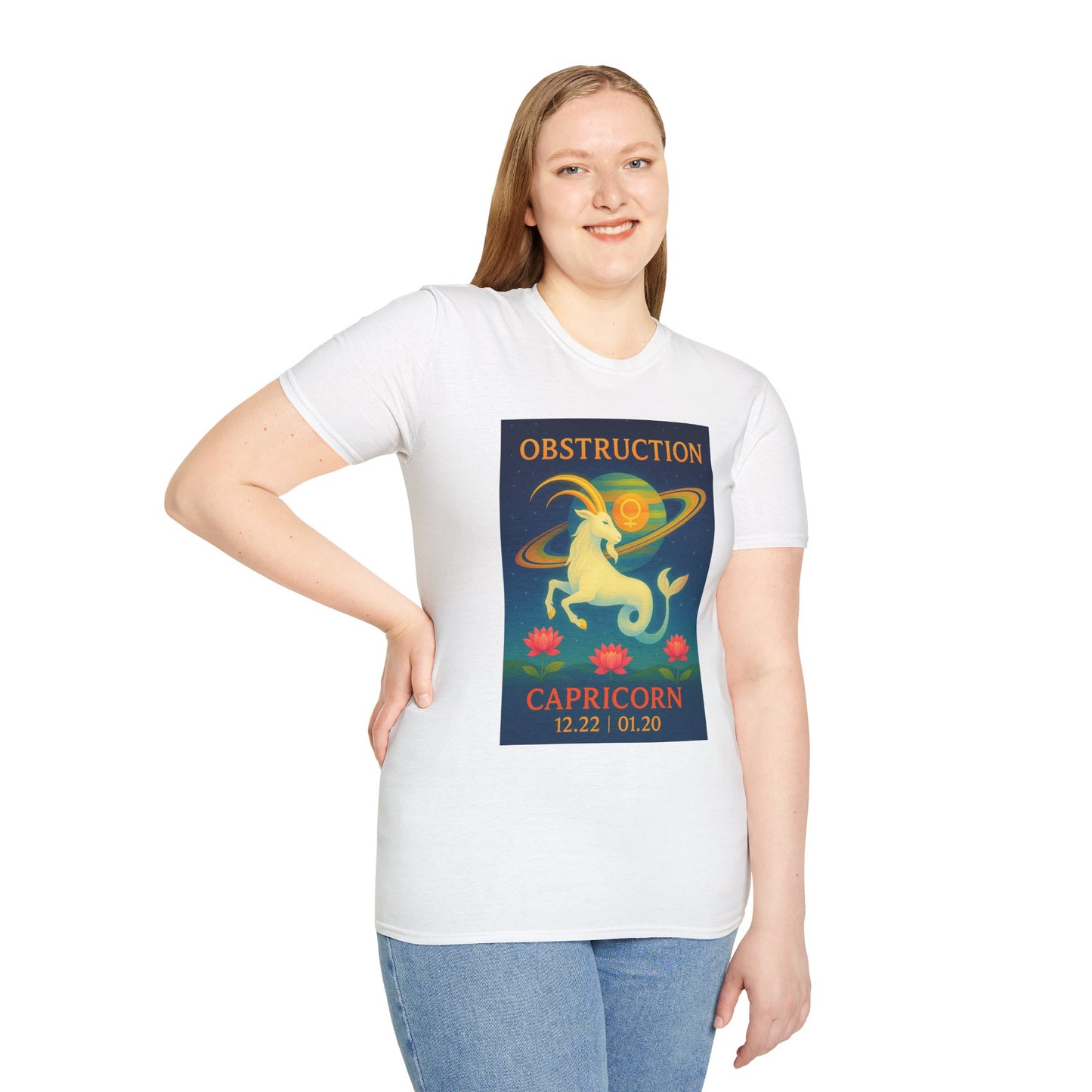 Capricorn Zodiac Graphic Tee - Unisex Softstyle T-Shirt | Astrology