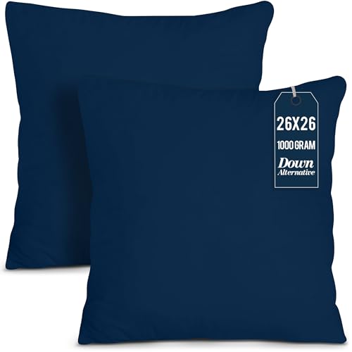 Utopia Bedding Throw Pillows Insert (Pack of 2, White) - 18 x 18 Inches Bed and Couch Pillows - Indoor Decorative Pillow