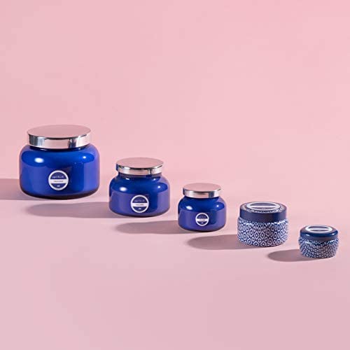 Capri Blue Volcano Scented Candles - Luxury Glass Jar Candles for Home Scented with Tropical Fruit & Sugared Citrus - Soy Wax Blend - Capri Blue Volcano - Blue Color (19 oz)
