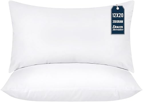 Utopia Bedding Throw Pillows Insert (Pack of 2, White) - 18 x 18 Inches Bed and Couch Pillows - Indoor Decorative Pillow