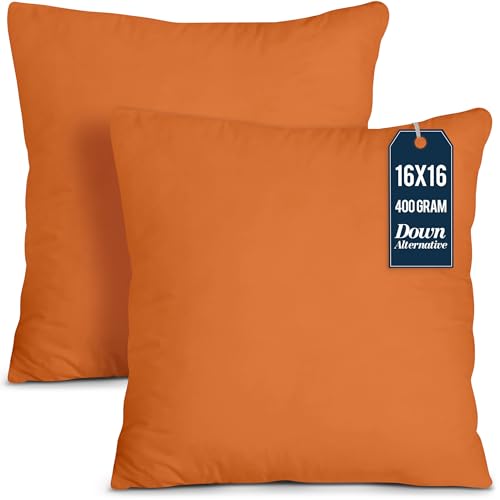 Utopia Bedding Throw Pillows Insert (Pack of 2, White) - 18 x 18 Inches Bed and Couch Pillows - Indoor Decorative Pillow