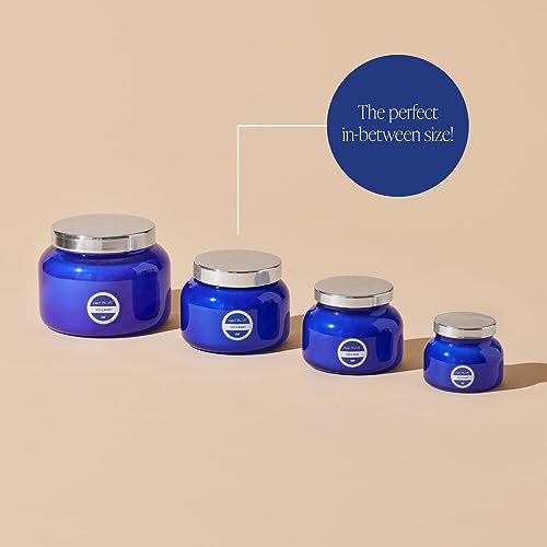 Capri Blue Volcano Scented Candles - Luxury Glass Jar Candles for Home Scented with Tropical Fruit & Sugared Citrus - Soy Wax Blend - Capri Blue Volcano - Blue Color (19 oz)