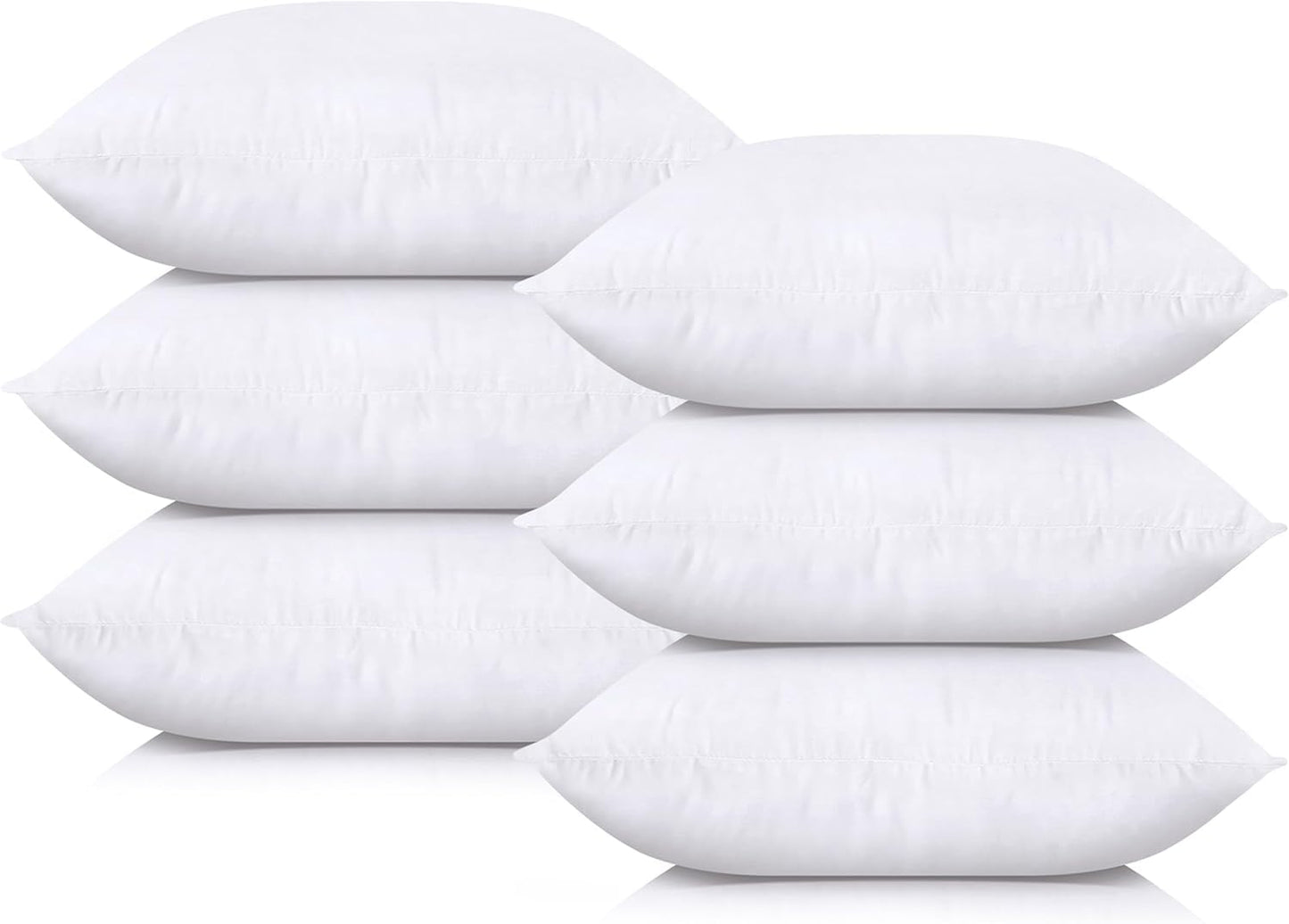 Utopia Bedding Throw Pillows (Set of 4, White), 18 x 18 Inches Pillows for Sofa, Bed and Couch Decorative Stuffer Pillow