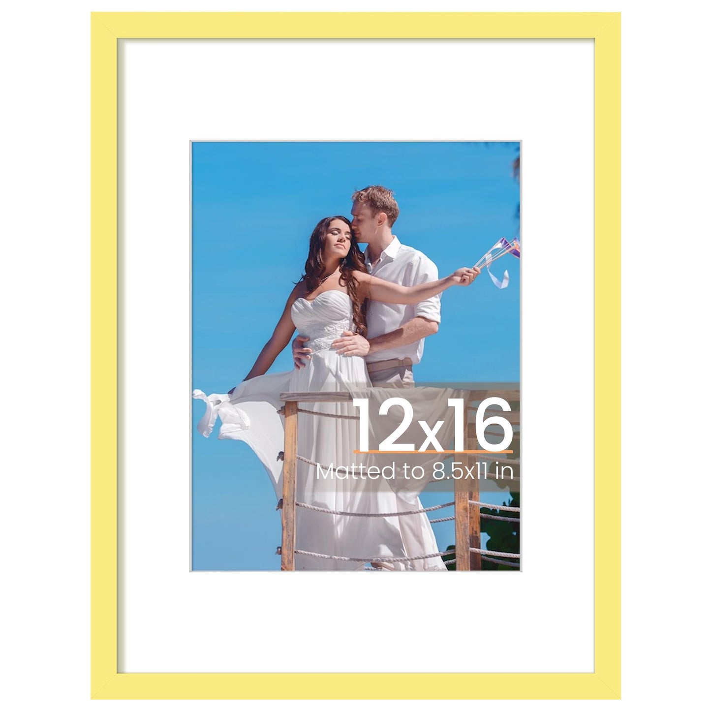 upsimples 8x10 Picture Frame, Display Pictures 5x7 with Mat or 8x10 Without Mat, Wall Hanging Photo Frame, Black, 1 Pack