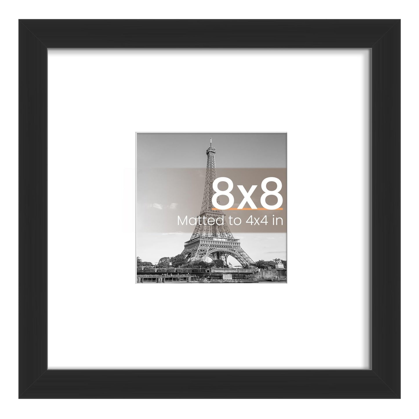 upsimples 8x10 Picture Frame, Display Pictures 5x7 with Mat or 8x10 Without Mat, Wall Hanging Photo Frame, Black, 1 Pack