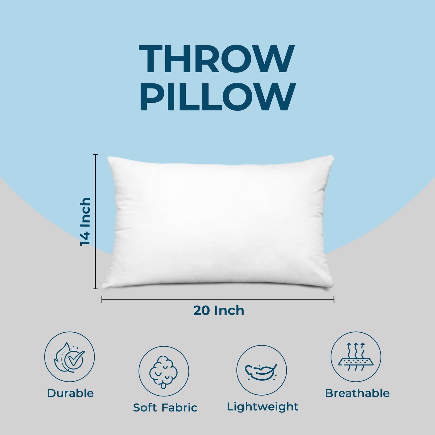 Utopia Bedding Throw Pillows (Set of 4, White), 18 x 18 Inches Pillows for Sofa, Bed and Couch Decorative Stuffer Pillow