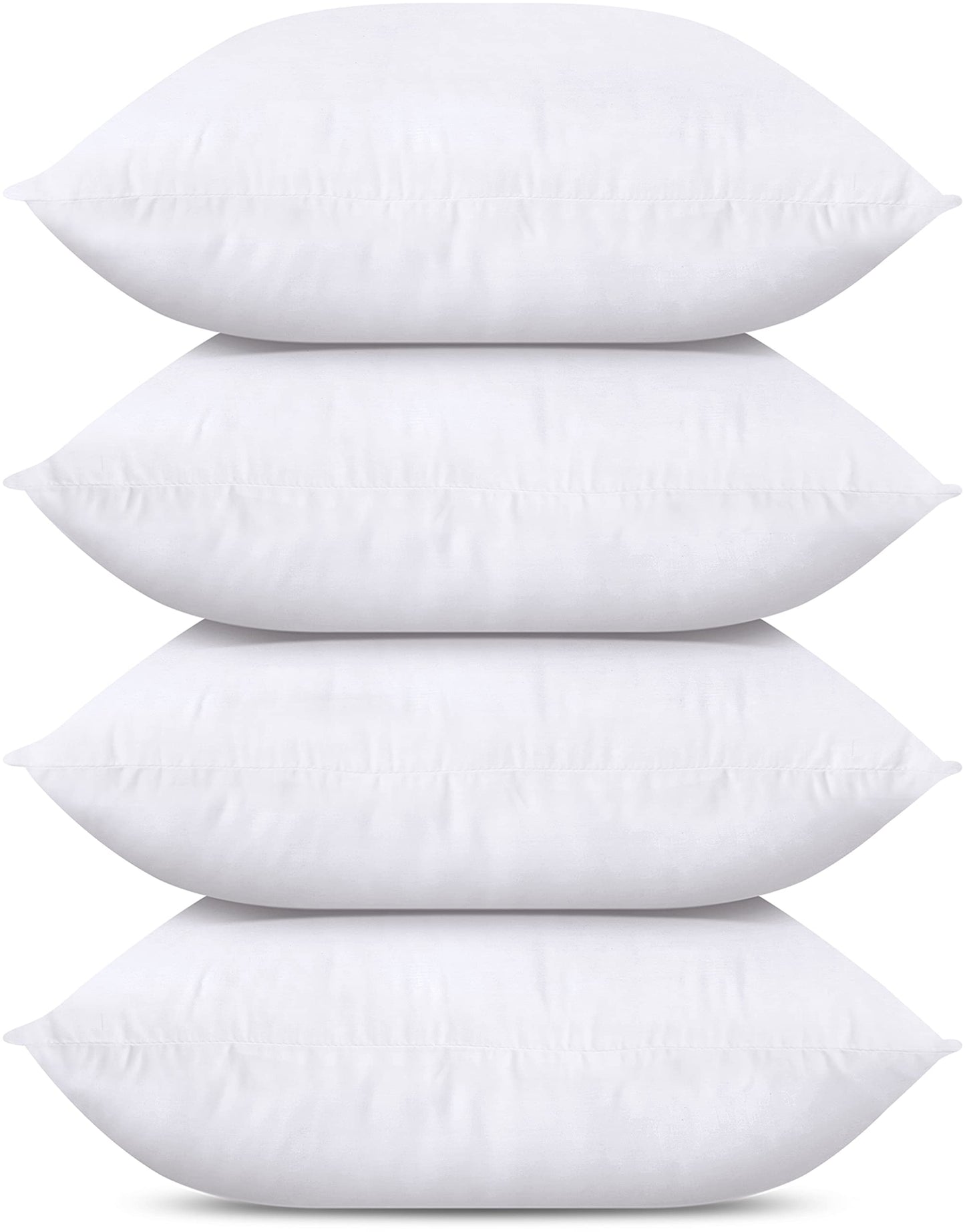 Utopia Bedding Throw Pillows (Set of 4, White), 18 x 18 Inches Pillows for Sofa, Bed and Couch Decorative Stuffer Pillow
