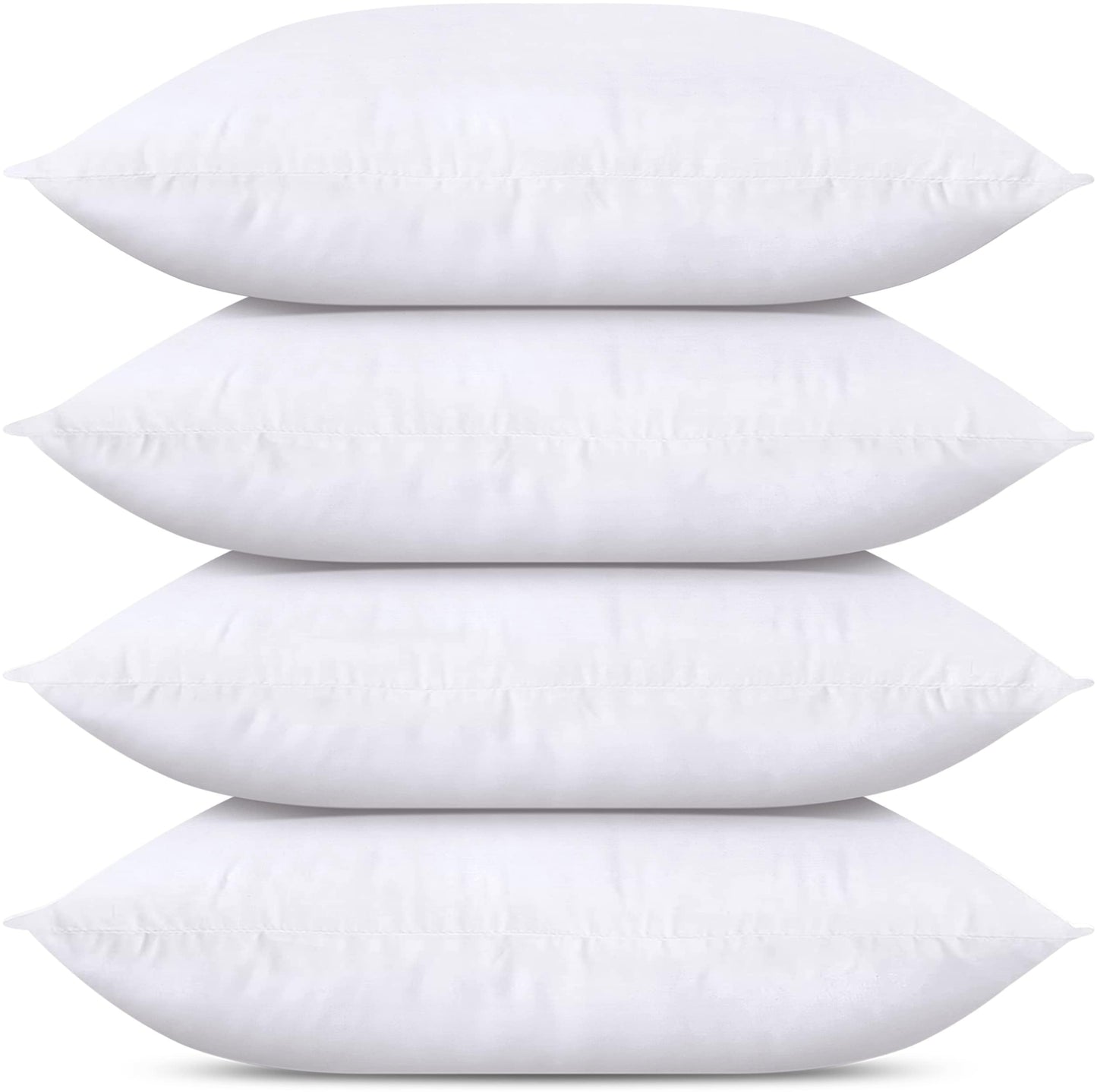 Utopia Bedding Throw Pillows (Set of 4, White), 18 x 18 Inches Pillows for Sofa, Bed and Couch Decorative Stuffer Pillow