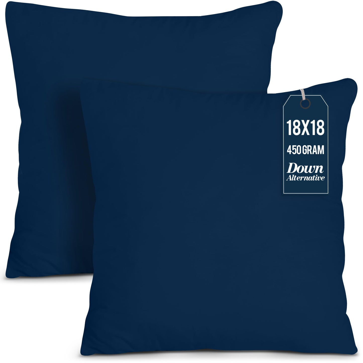 Utopia Bedding Throw Pillows Insert (Pack of 2, White) - 18 x 18 Inches Bed and Couch Pillows - Indoor Decorative Pillow
