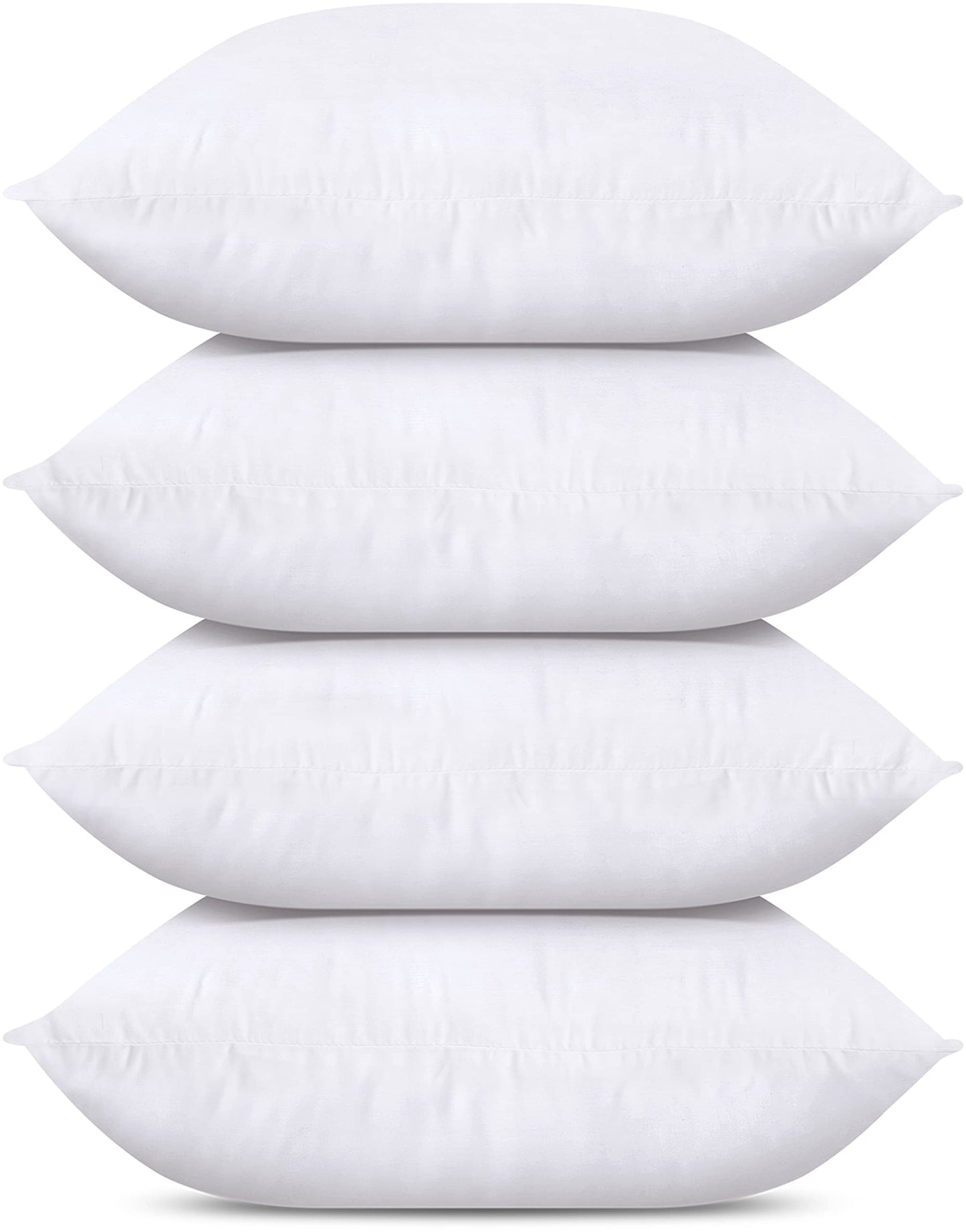 Utopia Bedding Throw Pillows (Set of 4, White), 18 x 18 Inches Pillows for Sofa, Bed and Couch Decorative Stuffer Pillow