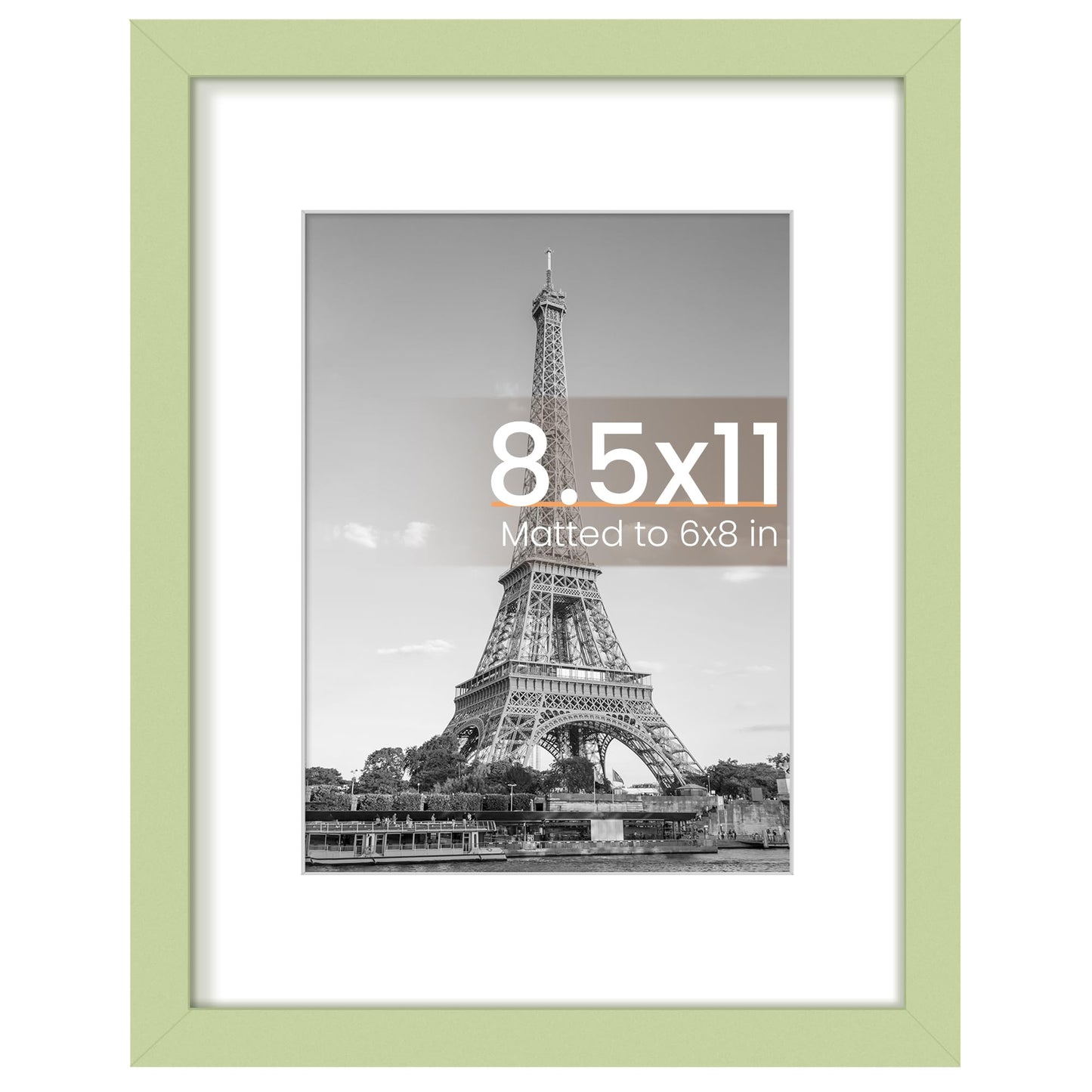 upsimples 8x10 Picture Frame, Display Pictures 5x7 with Mat or 8x10 Without Mat, Wall Hanging Photo Frame, Black, 1 Pack