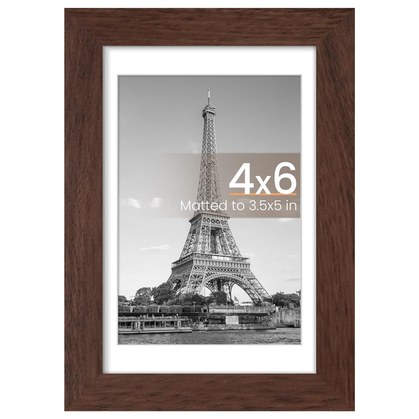 upsimples 8x10 Picture Frame, Display Pictures 5x7 with Mat or 8x10 Without Mat, Wall Hanging Photo Frame, Black, 1 Pack