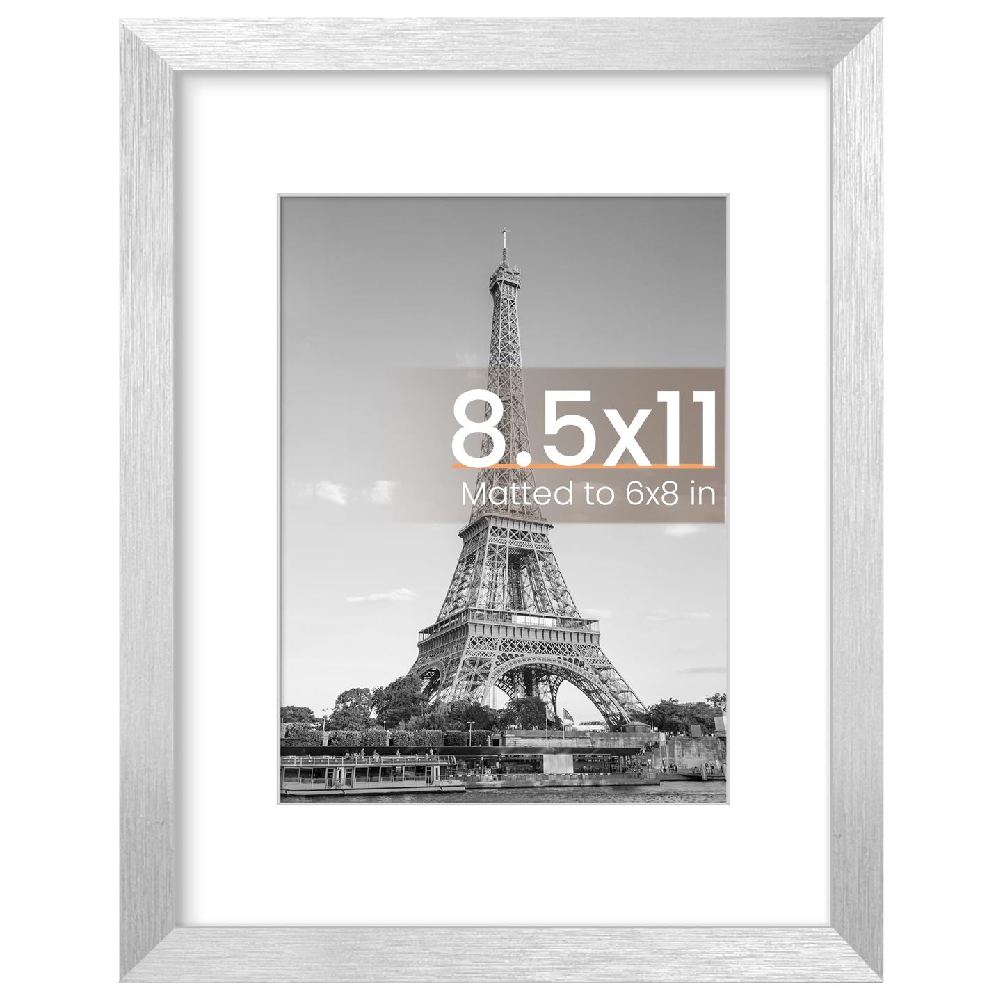 upsimples 8x10 Picture Frame, Display Pictures 5x7 with Mat or 8x10 Without Mat, Wall Hanging Photo Frame, Black, 1 Pack