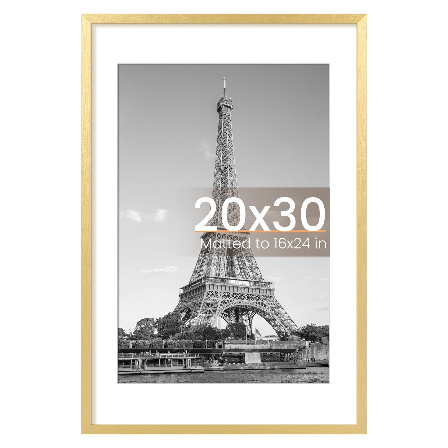 upsimples 8x10 Picture Frame, Display Pictures 5x7 with Mat or 8x10 Without Mat, Wall Hanging Photo Frame, Black, 1 Pack