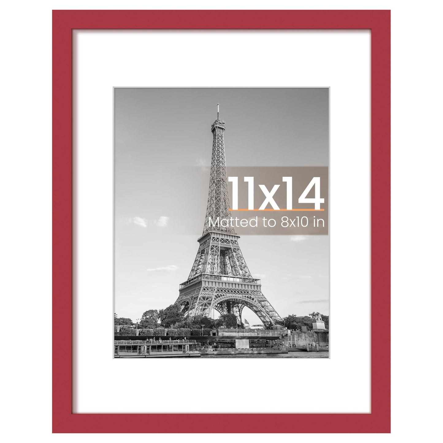 upsimples 8x10 Picture Frame, Display Pictures 5x7 with Mat or 8x10 Without Mat, Wall Hanging Photo Frame, Black, 1 Pack