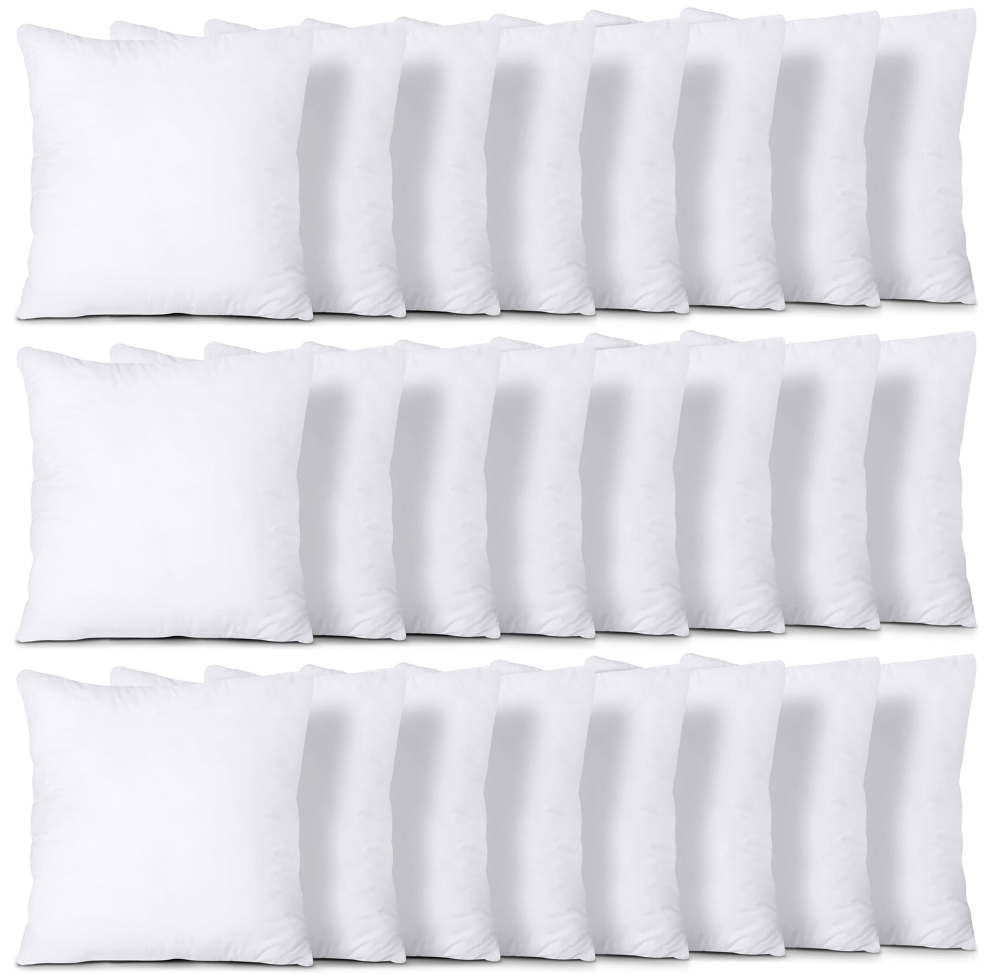 Utopia Bedding Throw Pillows (Set of 4, White), 18 x 18 Inches Pillows for Sofa, Bed and Couch Decorative Stuffer Pillow