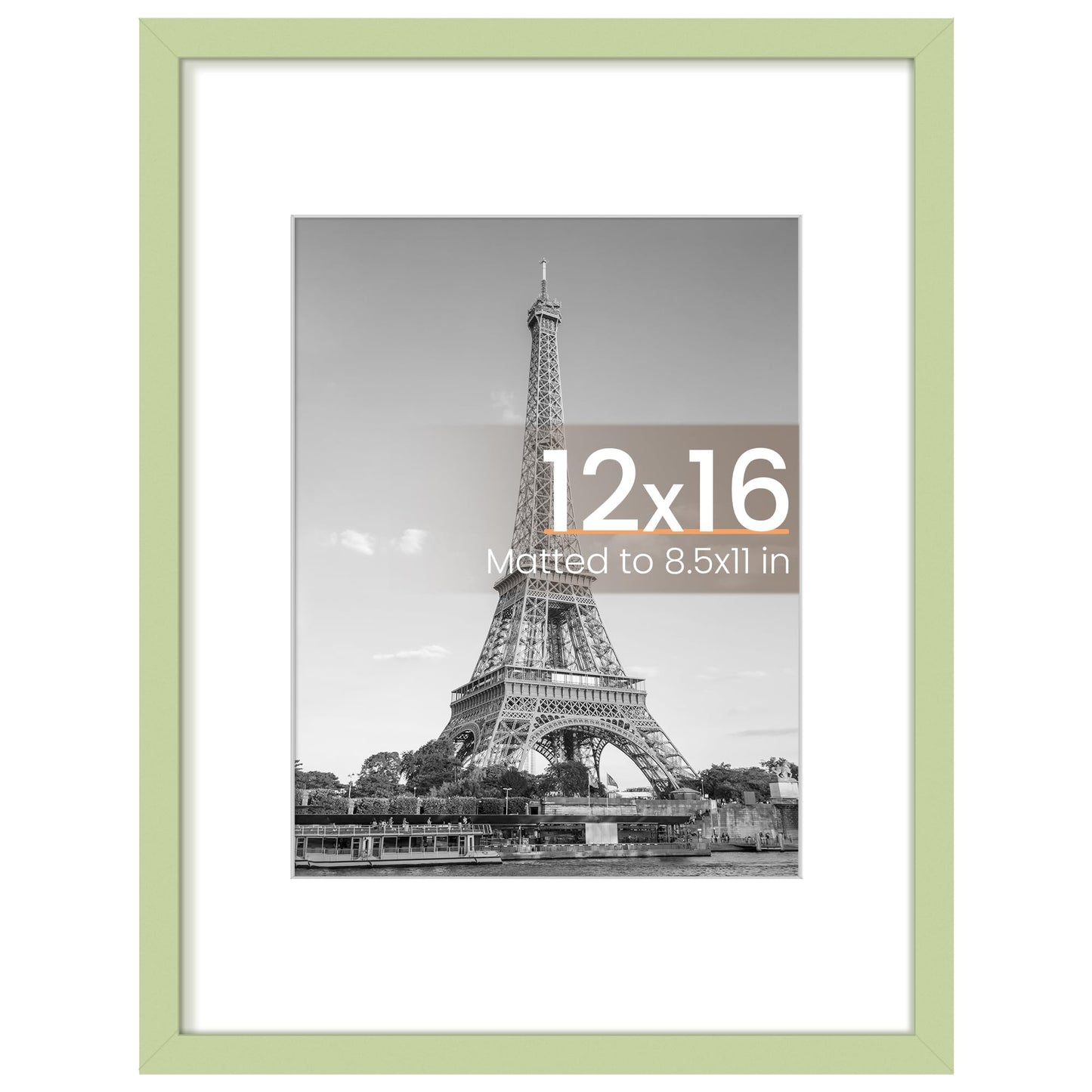 upsimples 8x10 Picture Frame, Display Pictures 5x7 with Mat or 8x10 Without Mat, Wall Hanging Photo Frame, Black, 1 Pack