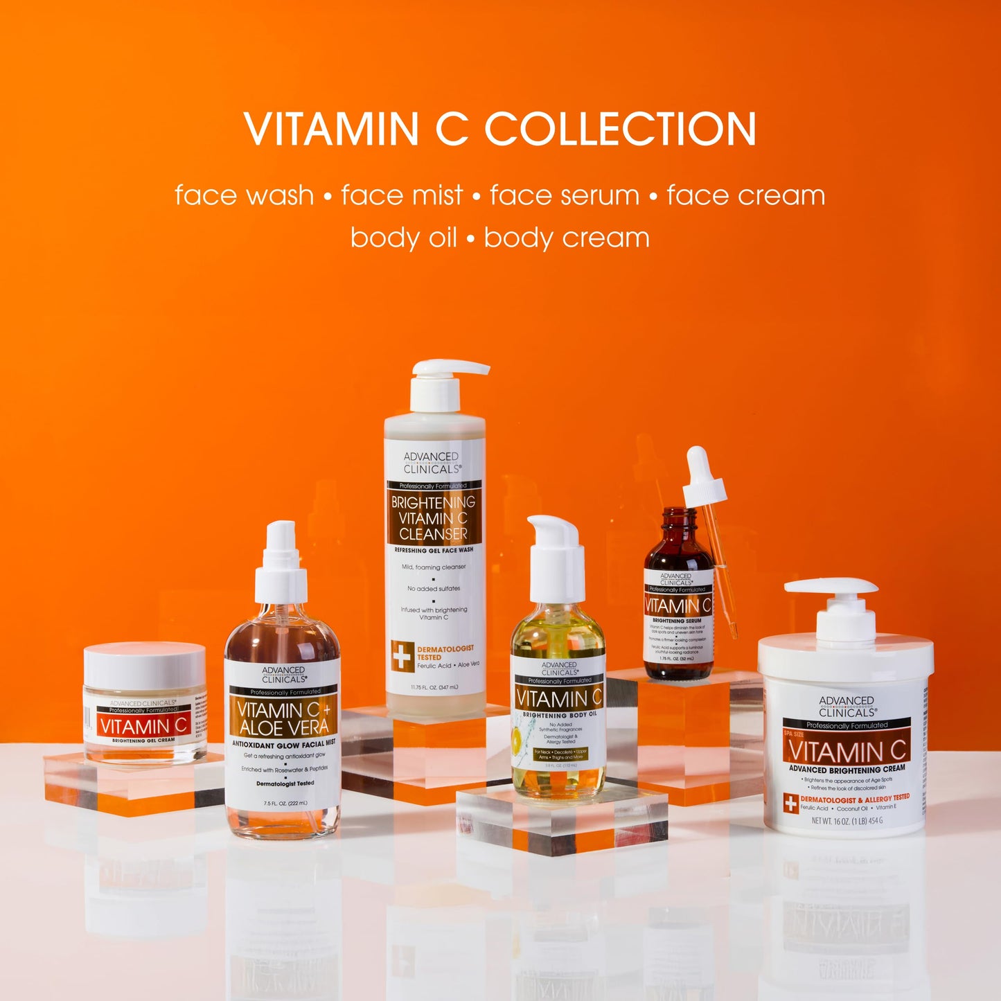 Advanced Clinicals Vitamin C Body Oil Skin Care Moisturizer W/Vitamin E & Turmeric - Nourishing, Brightening, & Hydrating Body Oil To Improve Look Of Dark Spots, Dry Skin, & Stretch Marks, 3.8 Fl Oz