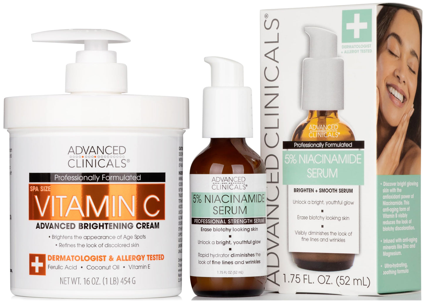Advanced Clinicals Hyaluronic Acid Moisturizer Body Cream W/Vitamin E | Hydrating Cream & Body Lotion For Women & Men To Help Improve Look of Wrinkles, Dry Skin, Crepey Looking Skin, 16 Ounce