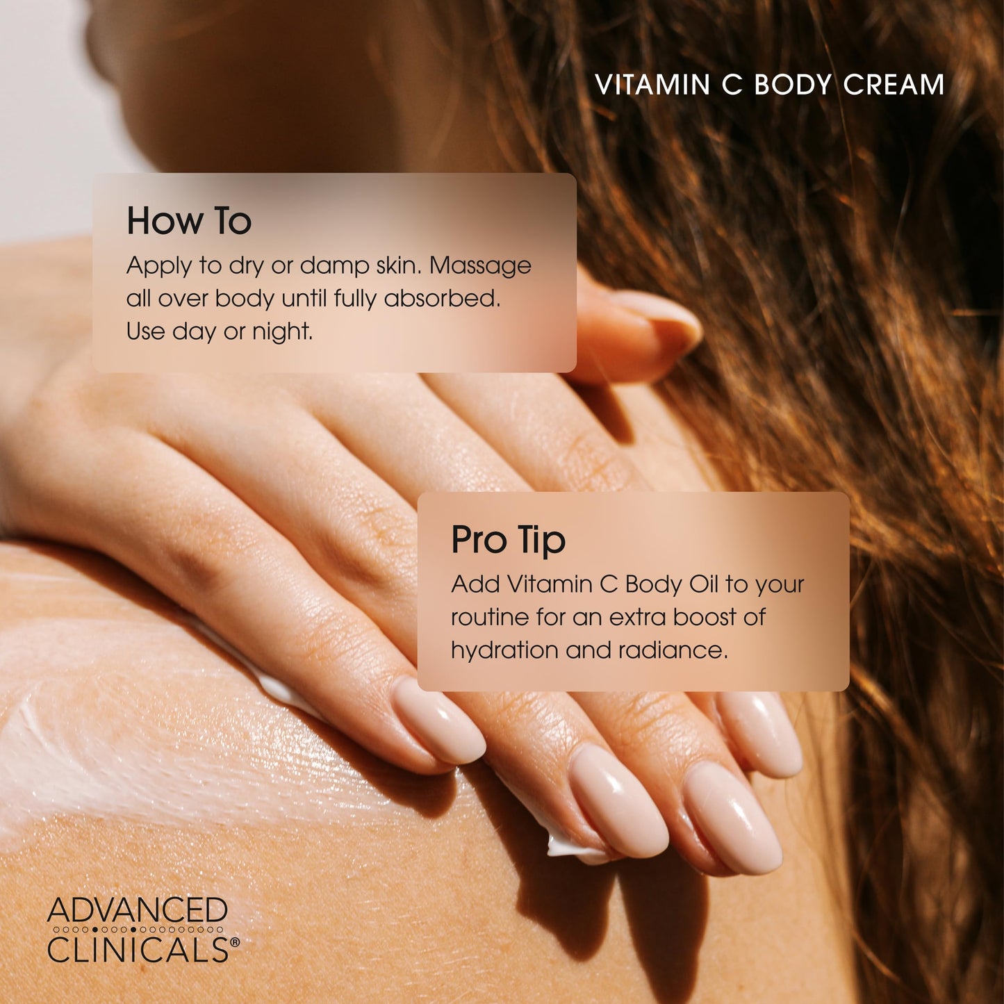 Advanced Clinicals Hyaluronic Acid Moisturizer Body Cream W/Vitamin E | Hydrating Cream & Body Lotion For Women & Men To Help Improve Look of Wrinkles, Dry Skin, Crepey Looking Skin, 16 Ounce