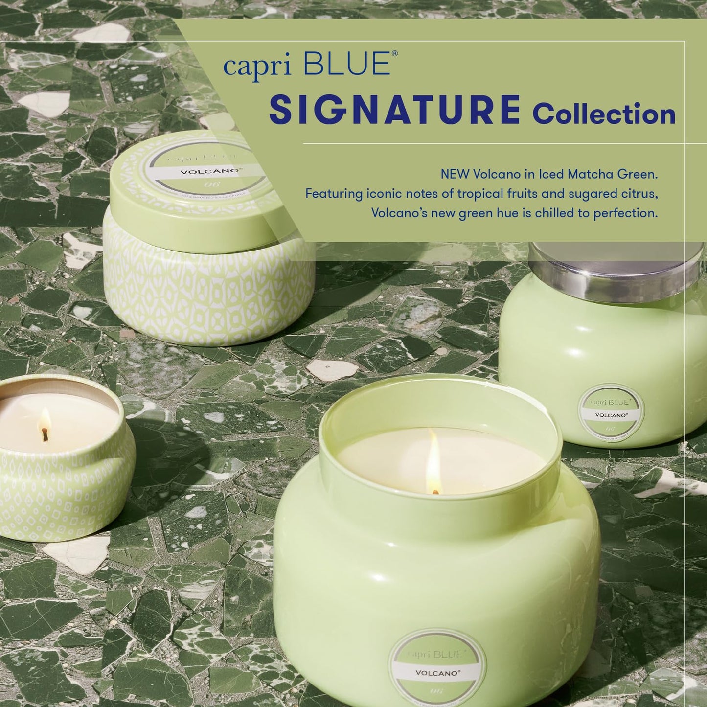 Capri Blue Volcano Scented Candles - Luxury Glass Jar Candles for Home Scented with Tropical Fruit & Sugared Citrus - Soy Wax Blend - Capri Blue Volcano - Blue Color (19 oz)