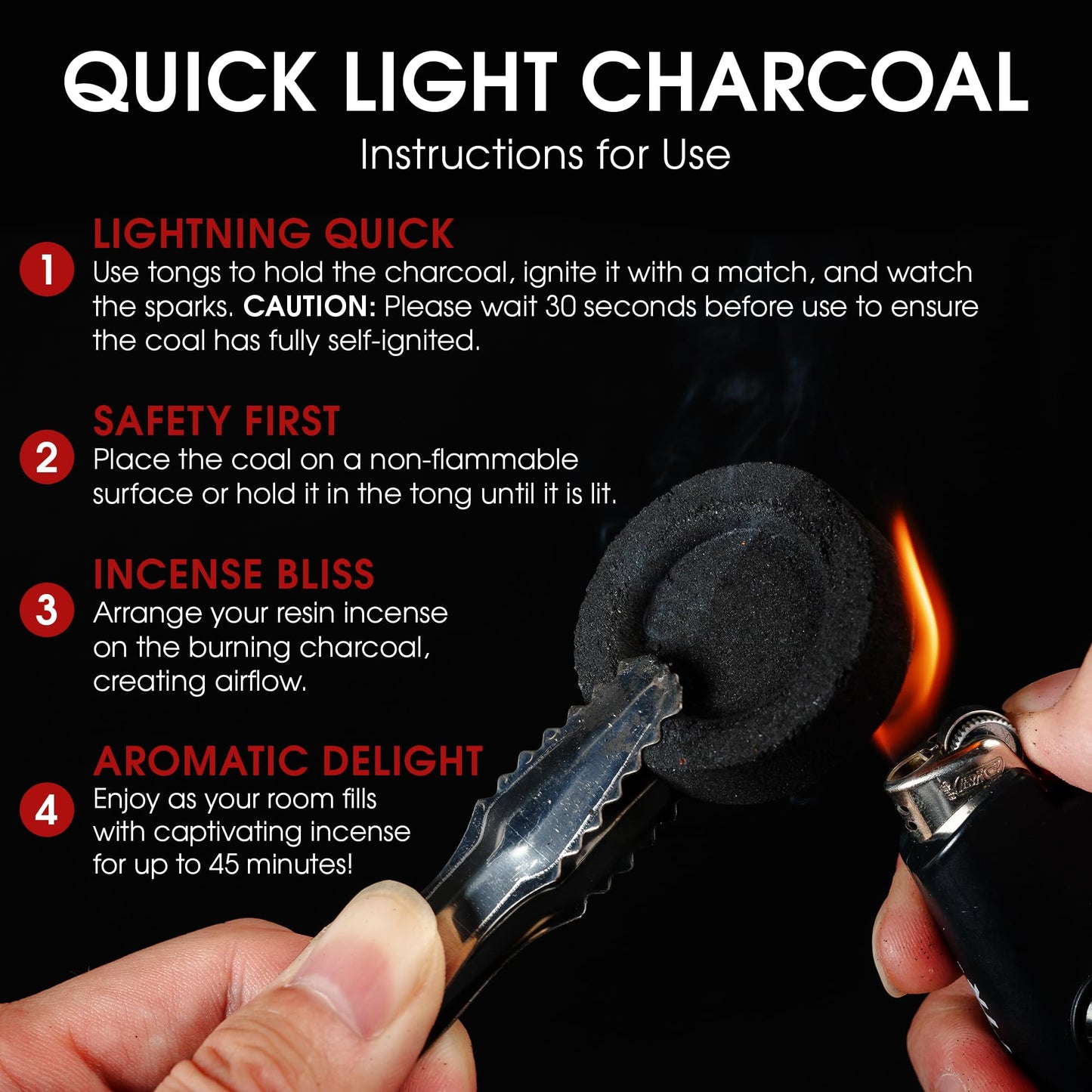 Sunlight® Charcoal Tablets for Incense– Quick Light Charcoal Tablets – Charcoal Disk Lights – 33 mm Resin Burner Rolls – – Charcoal Burner - Instant Fire Coal Tablet (100 Count (Pack of 1))