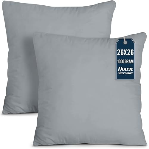 Utopia Bedding Throw Pillows Insert (Pack of 2, White) - 18 x 18 Inches Bed and Couch Pillows - Indoor Decorative Pillow