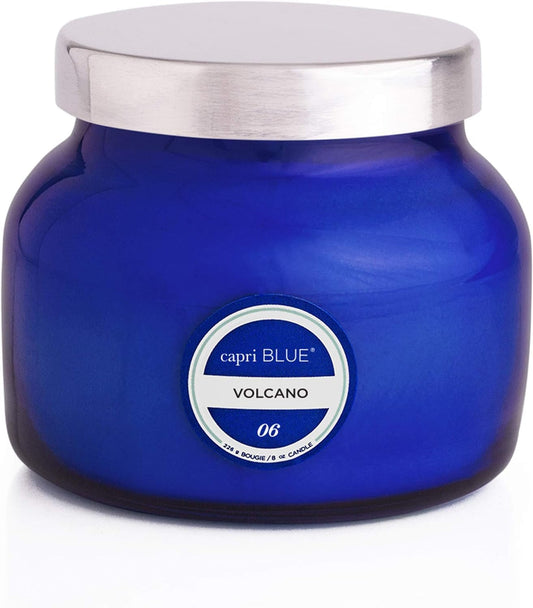 Capri Blue Volcano Scented Candles - Luxury Glass Jar Candles for Home Scented with Tropical Fruit & Sugared Citrus - Soy Wax Blend - Capri Blue Volcano - Blue Color (19 oz)