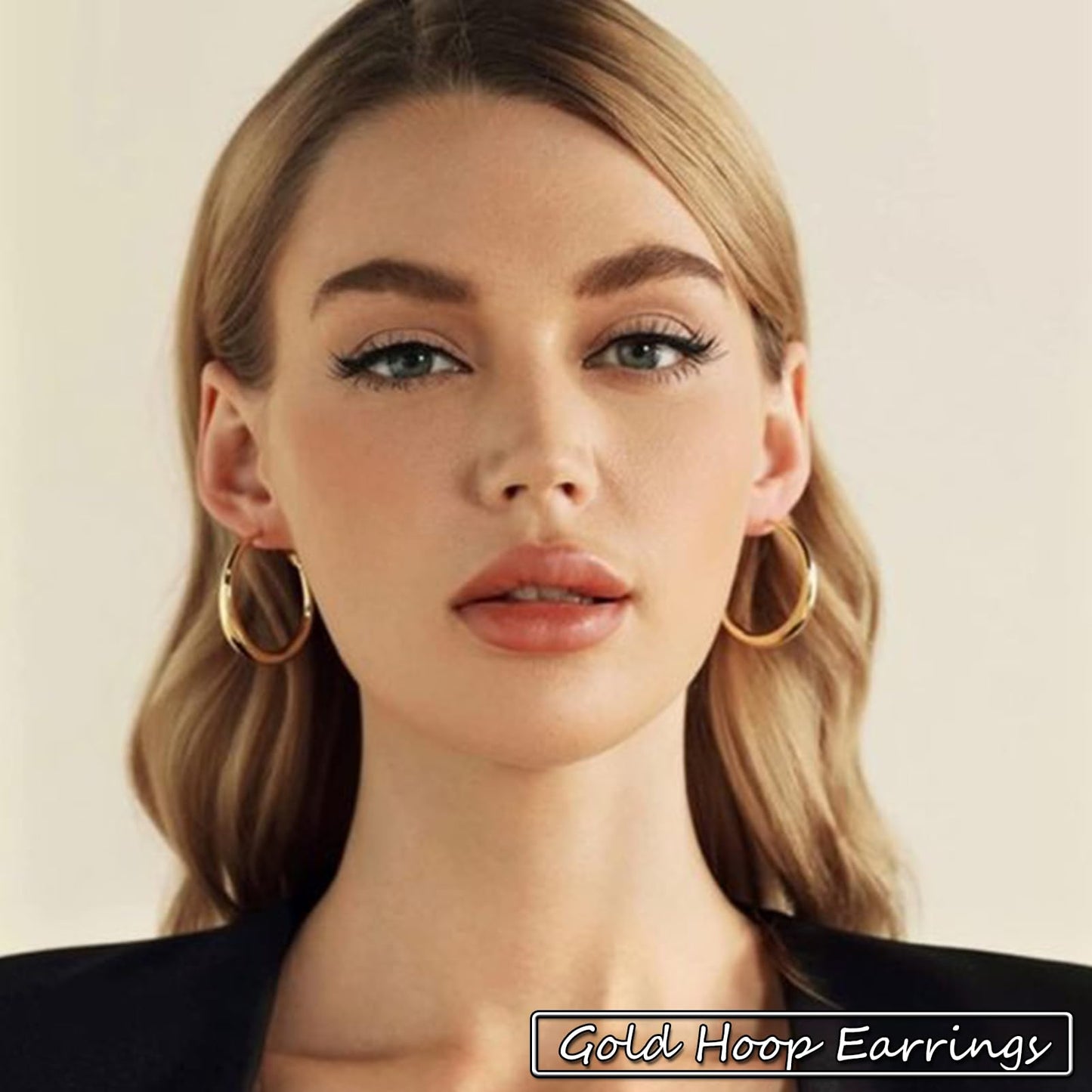 36 Pairs Gold Hoop Earrings Set for Women, Fashion Chunky Gold Hoop Earrings Multipack, Hypoallergenic Pearl Chain Twisted Statement Earring Pack for Birthday Party Jewelry