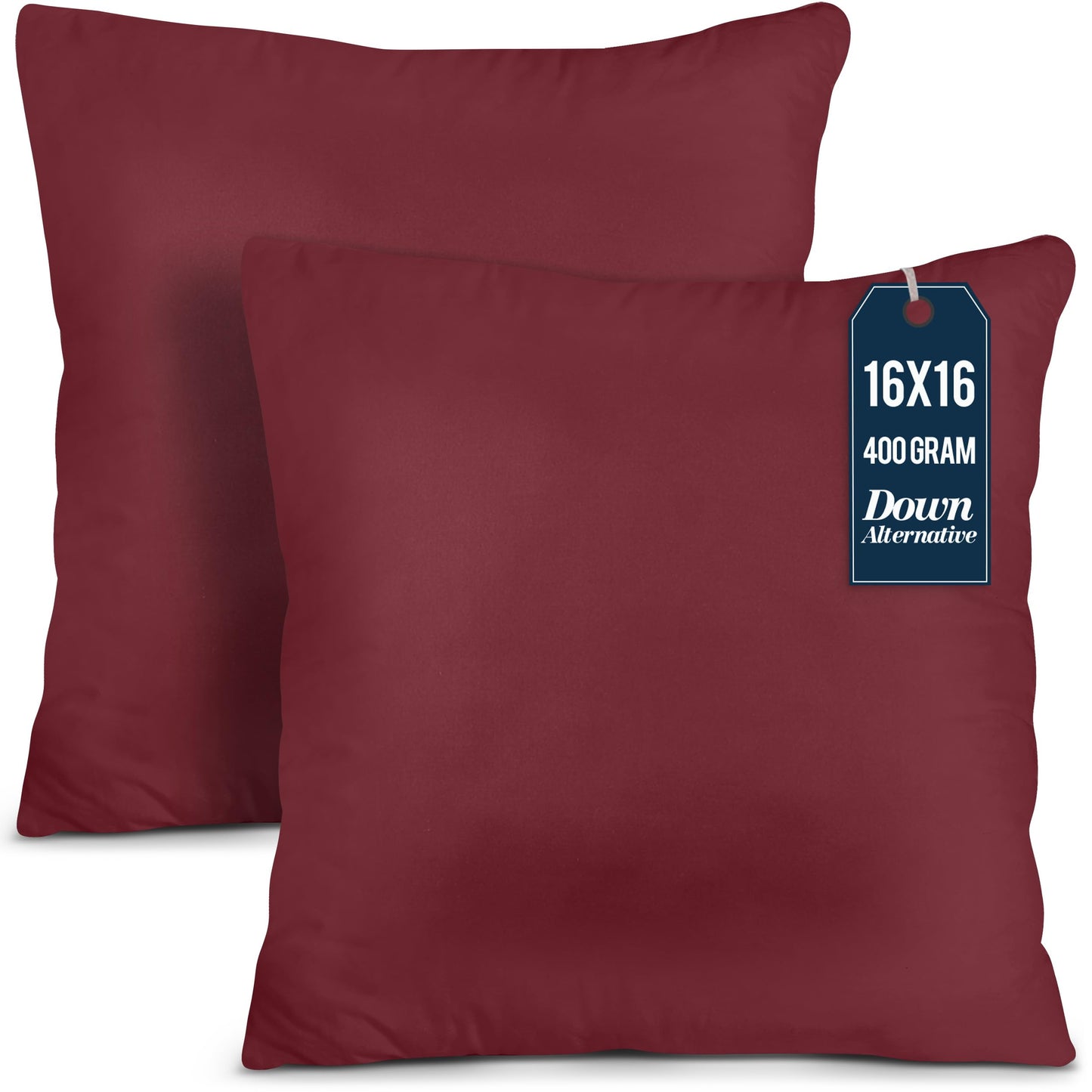 Utopia Bedding Throw Pillows Insert (Pack of 2, White) - 18 x 18 Inches Bed and Couch Pillows - Indoor Decorative Pillow