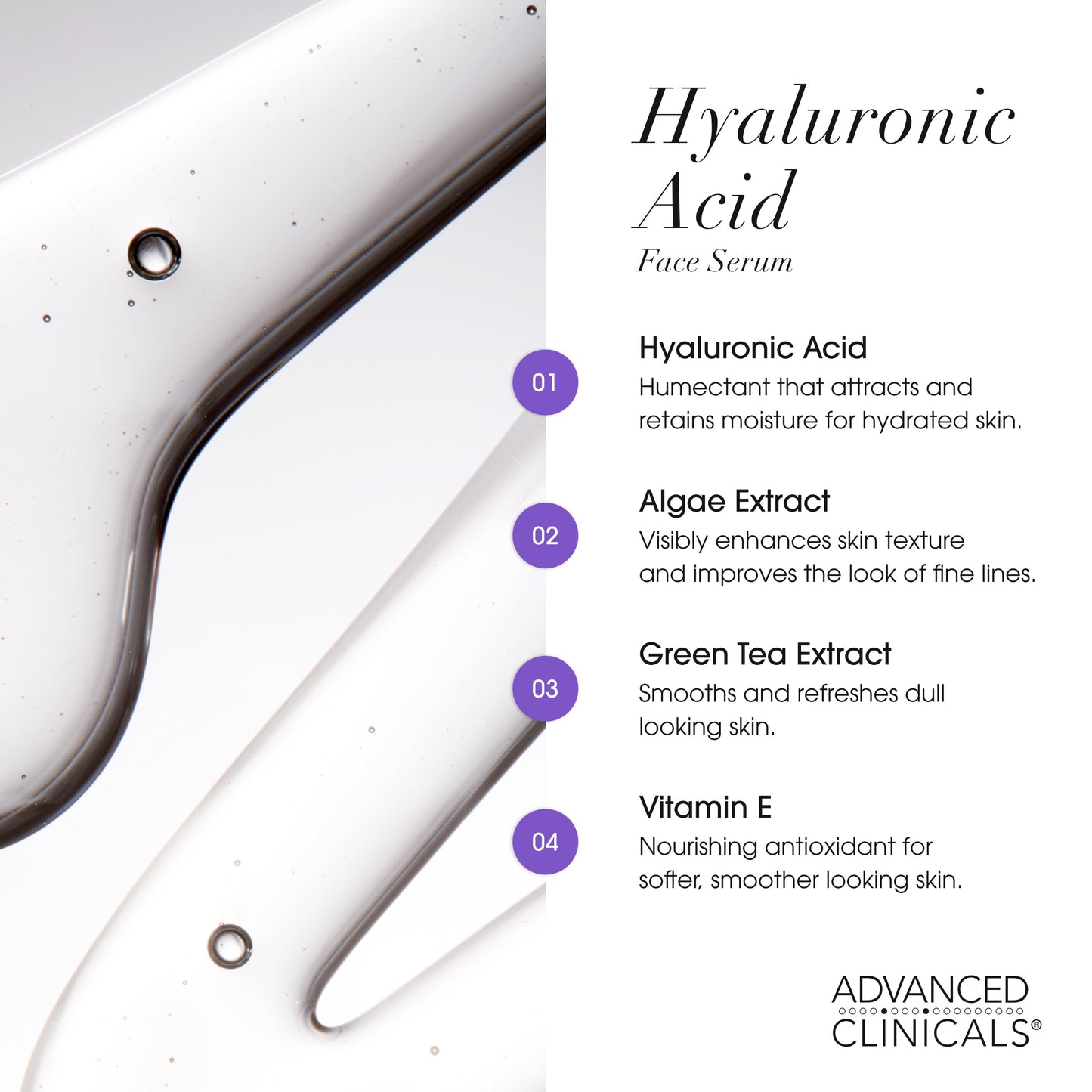 Advanced Clinicals Hyaluronic Acid Moisturizer Body Cream W/Vitamin E | Hydrating Cream & Body Lotion For Women & Men To Help Improve Look of Wrinkles, Dry Skin, Crepey Looking Skin, 16 Ounce
