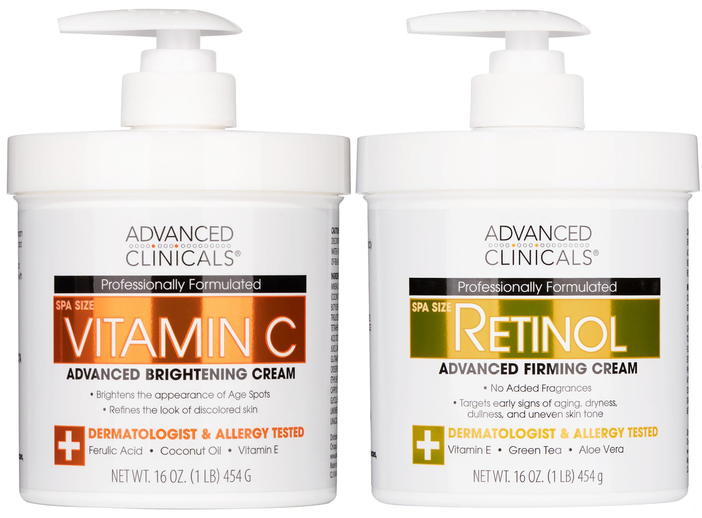 Advanced Clinicals Hyaluronic Acid Moisturizer Body Cream W/Vitamin E | Hydrating Cream & Body Lotion For Women & Men To Help Improve Look of Wrinkles, Dry Skin, Crepey Looking Skin, 16 Ounce