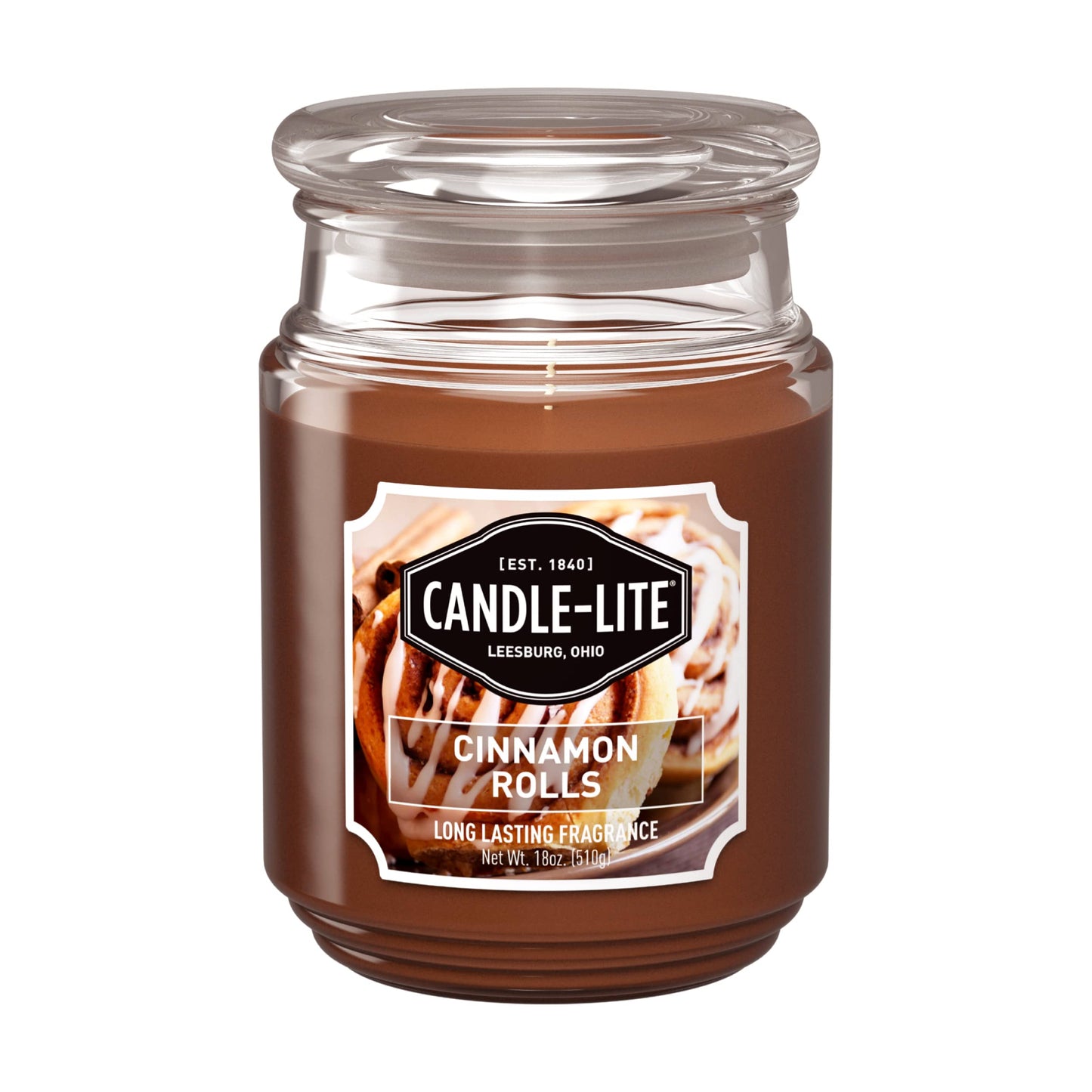 Candle-lite Scented Candles, Creamy Vanilla Swirl, 18 oz Jar, Proudly Poured in The USA, Aromatherapy Candle, Single-Wick with 110 Hours of Burn Time, Perfect for Creating a Relaxing Ambiance