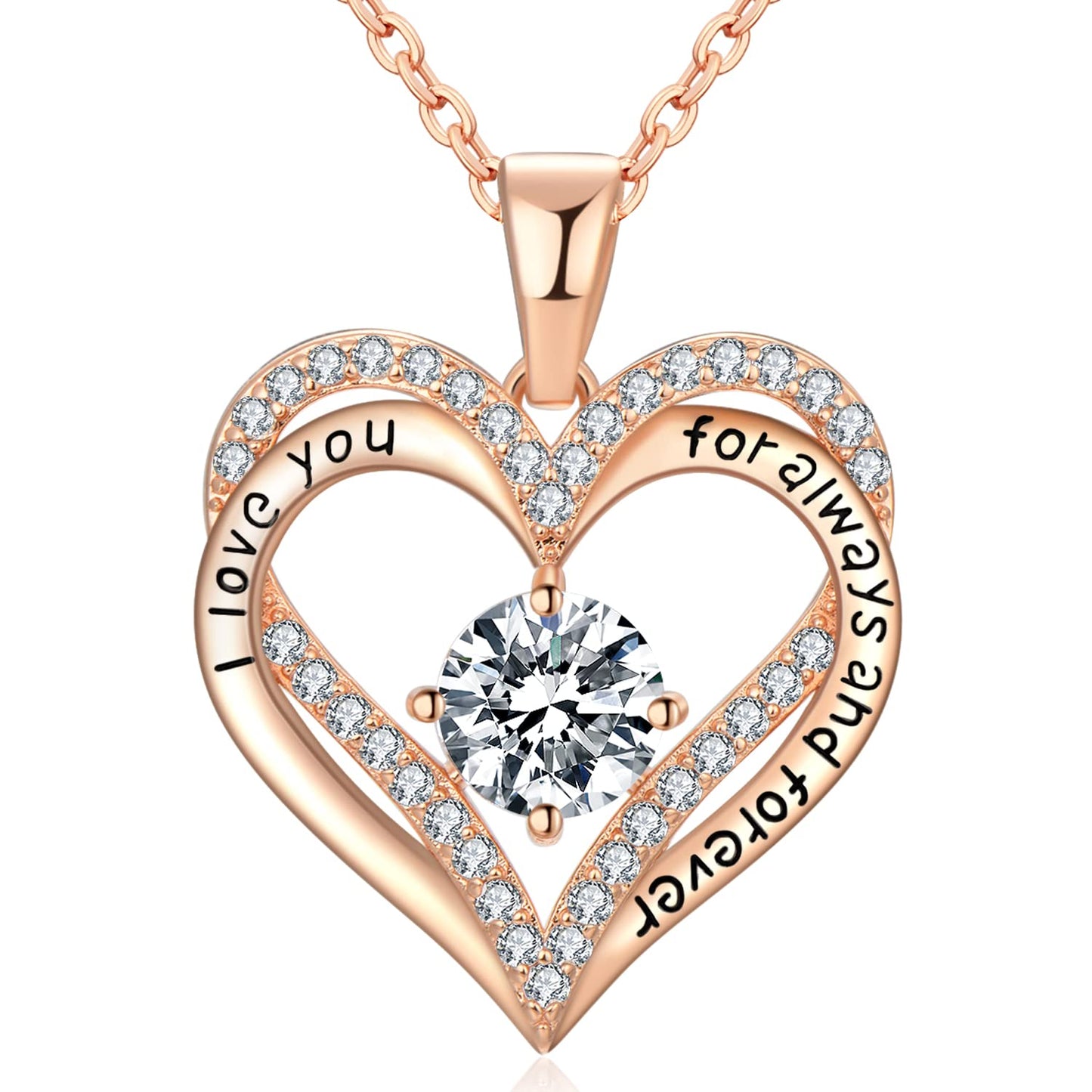 18K Rose Gold Necklaces for Women Birthday Gifts for Women Jewelry for Women Birthday Gifts for Wife Girlfriend Daughter Wife Birthday Gifts for Anniversary Mothers Day Christmas Valentines Gifts