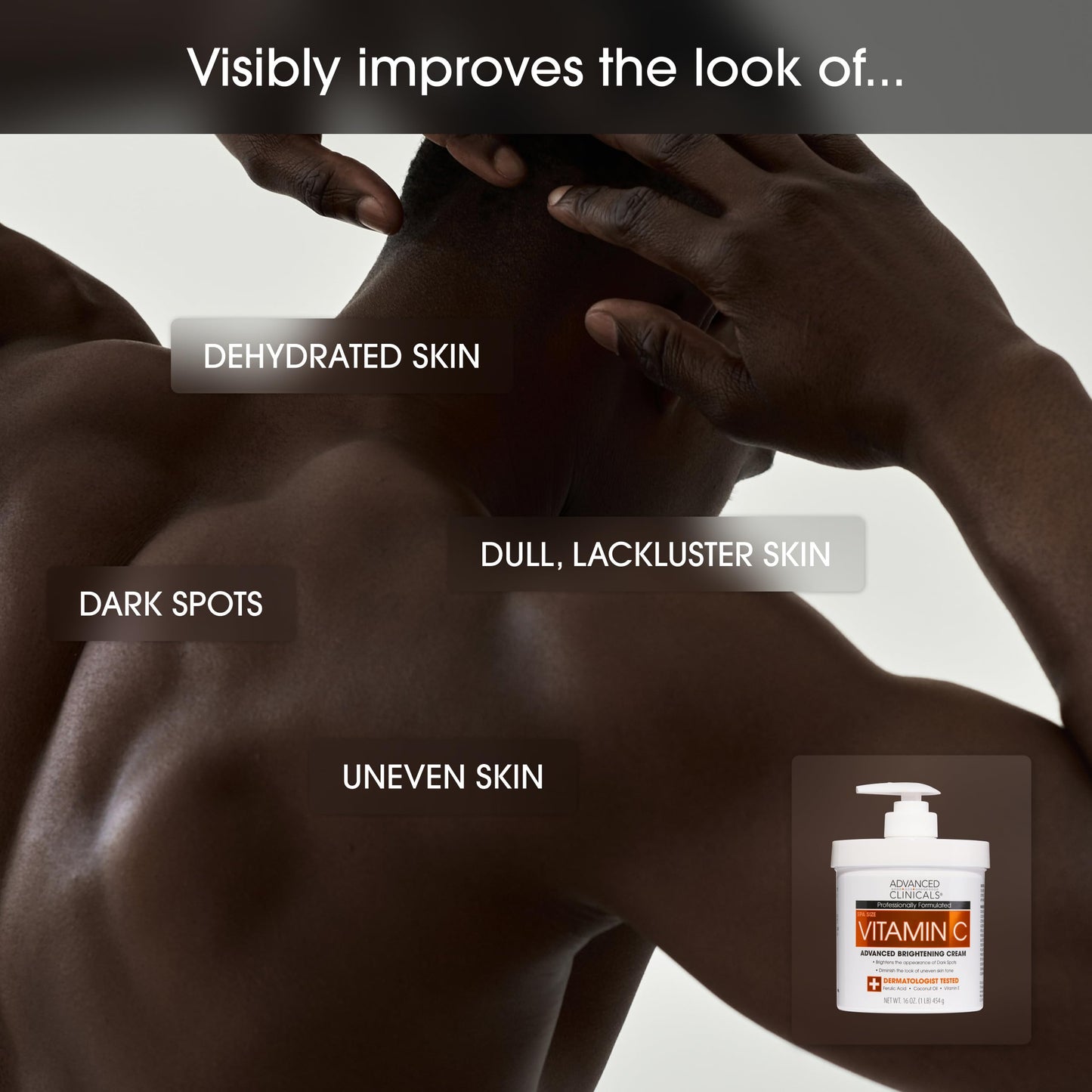 Advanced Clinicals Hyaluronic Acid Moisturizer Body Cream W/Vitamin E | Hydrating Cream & Body Lotion For Women & Men To Help Improve Look of Wrinkles, Dry Skin, Crepey Looking Skin, 16 Ounce