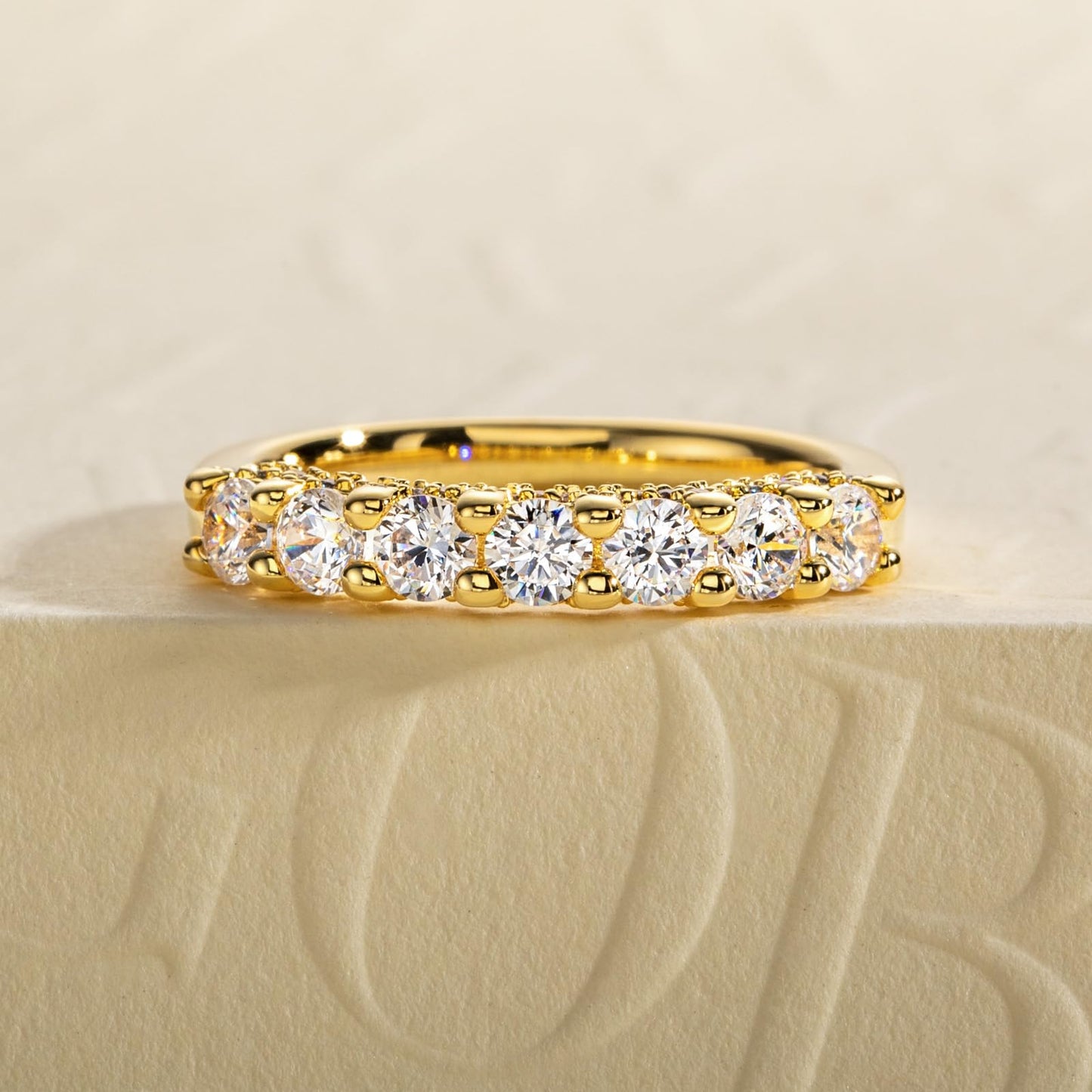 5.677CTTW Cubic Zirconia Wedding Band Set Eternity Rings 5A Grade CZ Bridal Set Engagement Anniversary Band Ring for Women