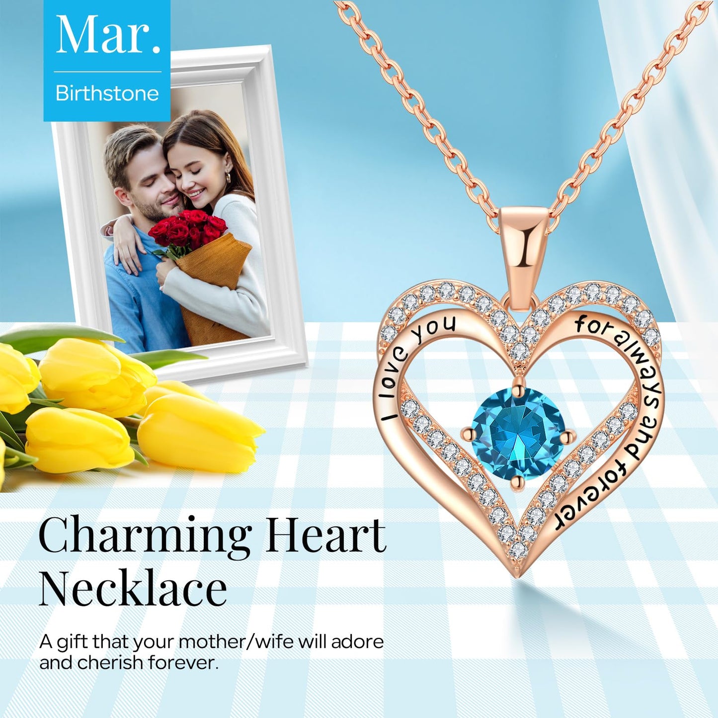 18K Rose Gold Necklaces for Women Birthday Gifts for Women Jewelry for Women Birthday Gifts for Wife Girlfriend Daughter Wife Birthday Gifts for Anniversary Mothers Day Christmas Valentines Gifts