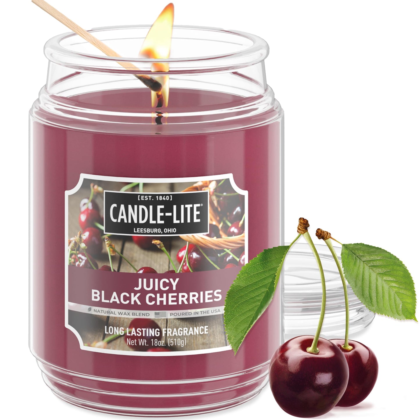 Candle-lite Scented Candles, Creamy Vanilla Swirl, 18 oz Jar, Proudly Poured in The USA, Aromatherapy Candle, Single-Wick with 110 Hours of Burn Time, Perfect for Creating a Relaxing Ambiance
