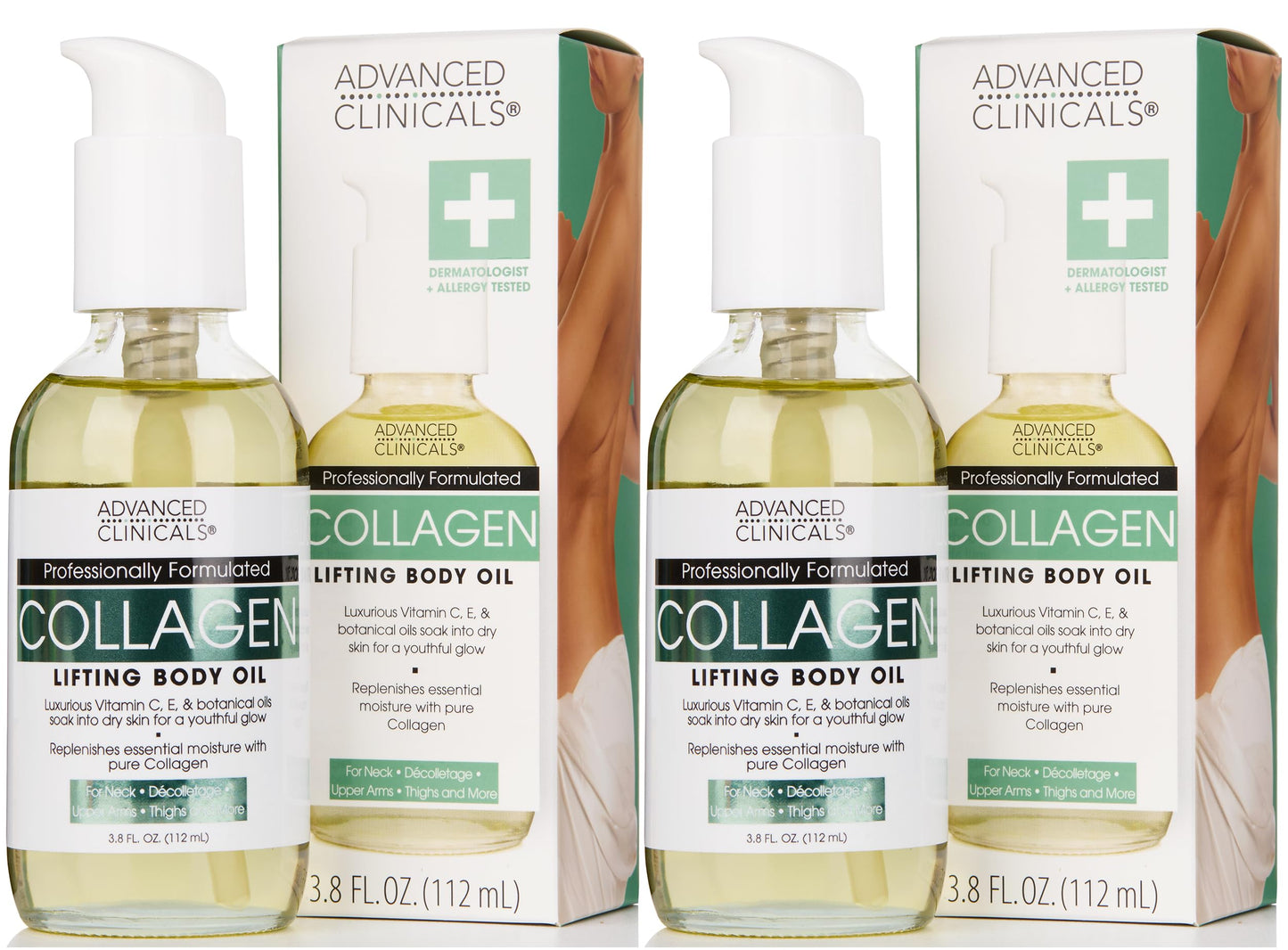 Advanced Clinicals Vitamin C Body Oil Skin Care Moisturizer W/Vitamin E & Turmeric - Nourishing, Brightening, & Hydrating Body Oil To Improve Look Of Dark Spots, Dry Skin, & Stretch Marks, 3.8 Fl Oz