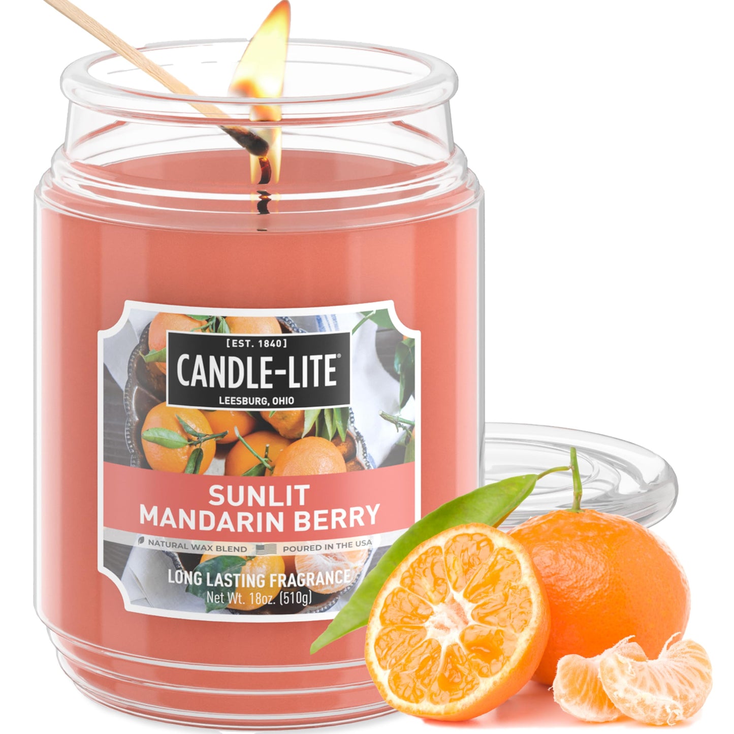 Candle-lite Scented Candles, Creamy Vanilla Swirl, 18 oz Jar, Proudly Poured in The USA, Aromatherapy Candle, Single-Wick with 110 Hours of Burn Time, Perfect for Creating a Relaxing Ambiance