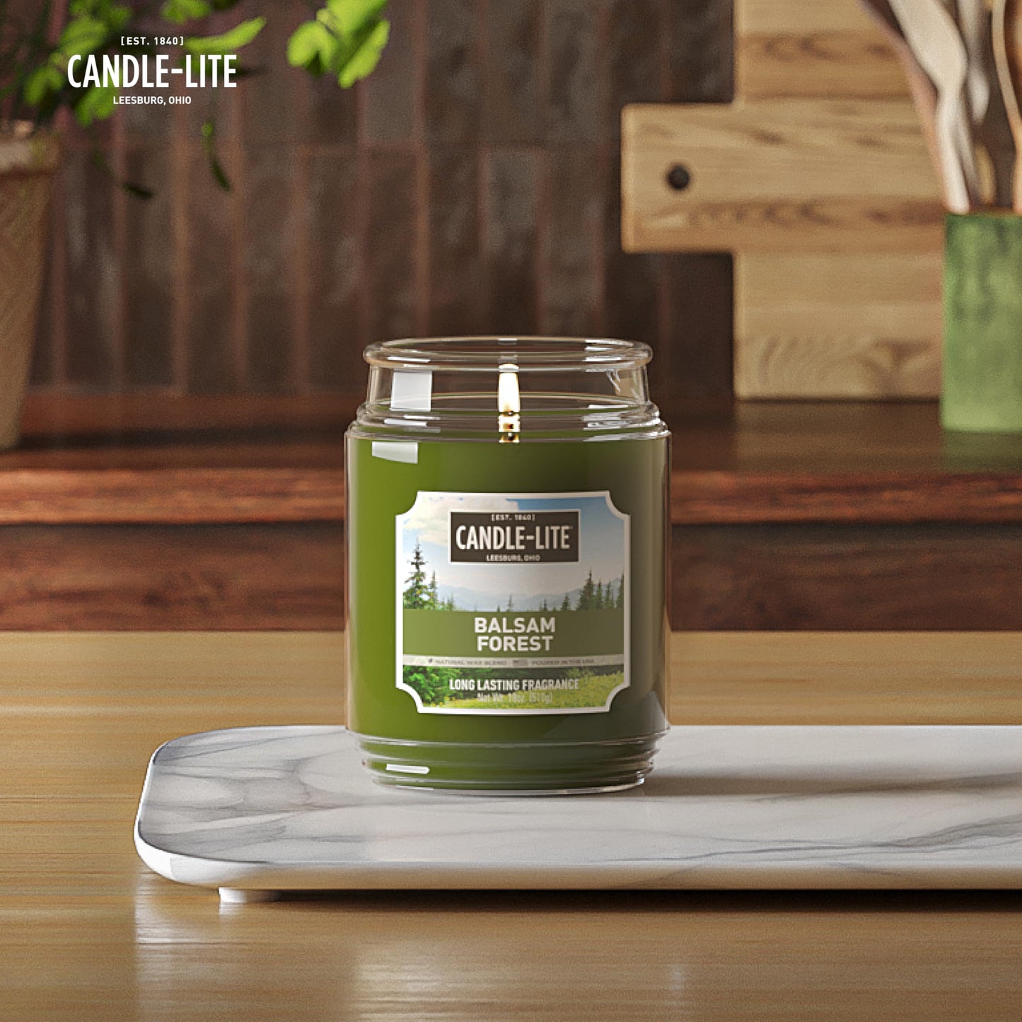 Candle-lite Scented Candles, Creamy Vanilla Swirl, 18 oz Jar, Proudly Poured in The USA, Aromatherapy Candle, Single-Wick with 110 Hours of Burn Time, Perfect for Creating a Relaxing Ambiance