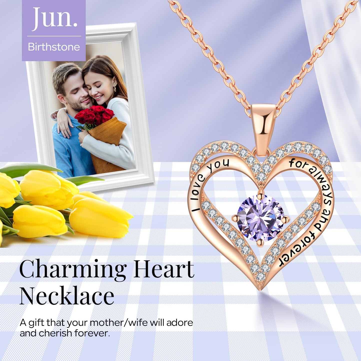 18K Rose Gold Necklaces for Women Birthday Gifts for Women Jewelry for Women Birthday Gifts for Wife Girlfriend Daughter Wife Birthday Gifts for Anniversary Mothers Day Christmas Valentines Gifts
