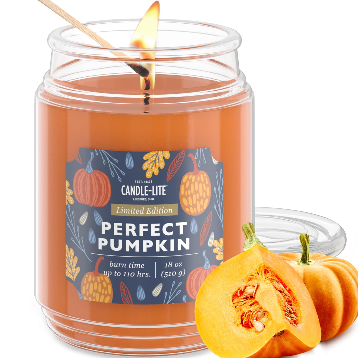 Candle-lite Scented Candles, Creamy Vanilla Swirl, 18 oz Jar, Proudly Poured in The USA, Aromatherapy Candle, Single-Wick with 110 Hours of Burn Time, Perfect for Creating a Relaxing Ambiance