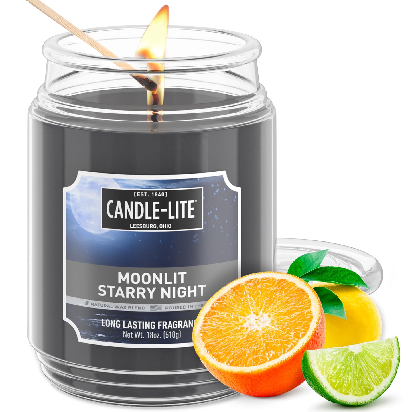Candle-lite Scented Candles, Creamy Vanilla Swirl, 18 oz Jar, Proudly Poured in The USA, Aromatherapy Candle, Single-Wick with 110 Hours of Burn Time, Perfect for Creating a Relaxing Ambiance