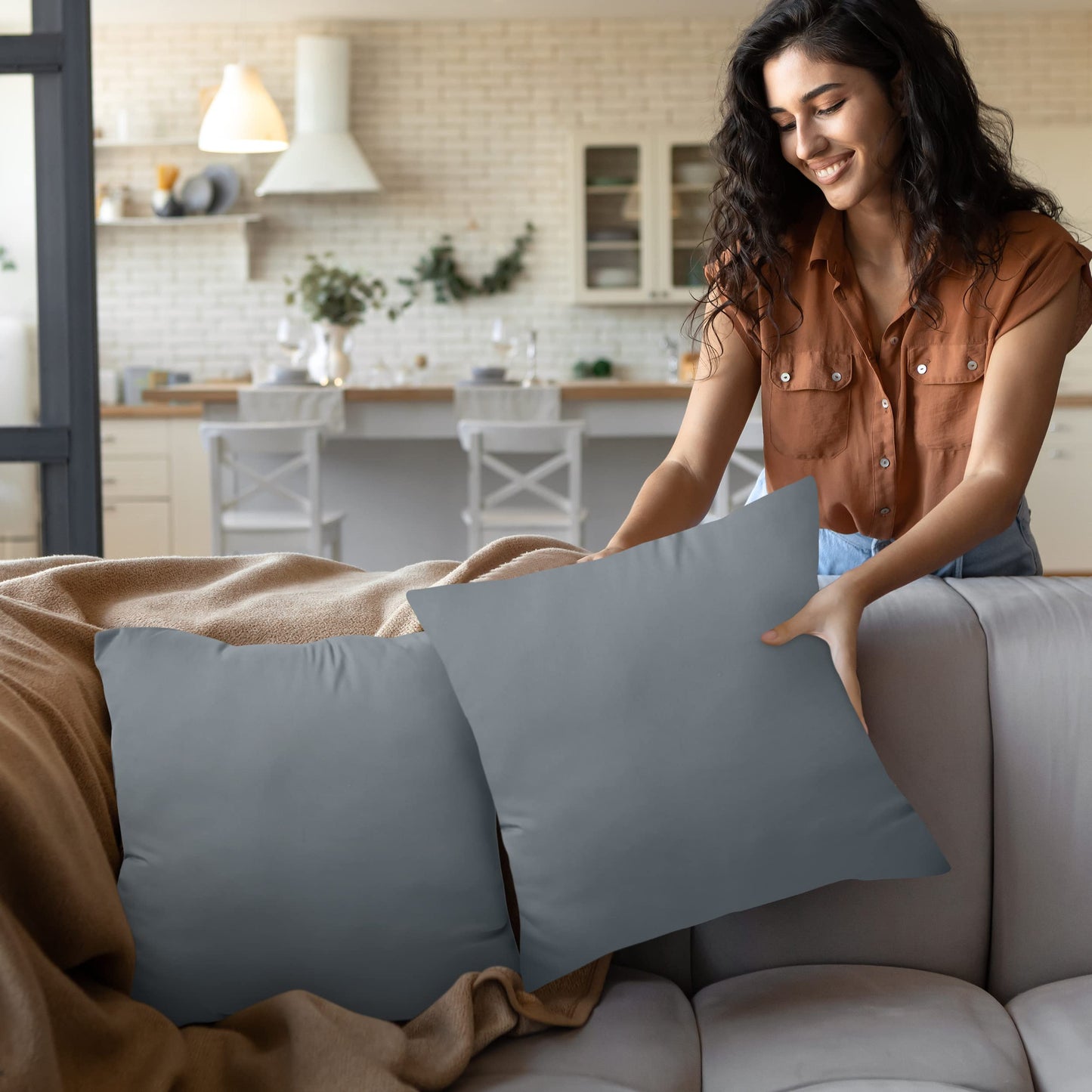 Utopia Bedding Throw Pillows Insert (Pack of 2, White) - 18 x 18 Inches Bed and Couch Pillows - Indoor Decorative Pillow