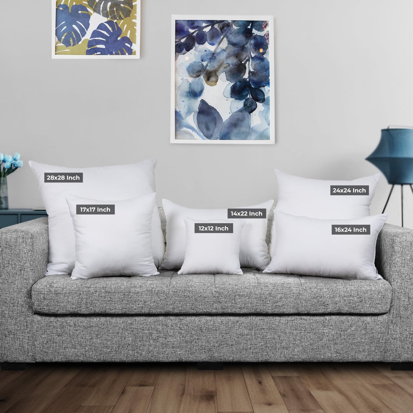 Utopia Bedding Throw Pillows Insert (Pack of 2, White) - 18 x 18 Inches Bed and Couch Pillows - Indoor Decorative Pillow